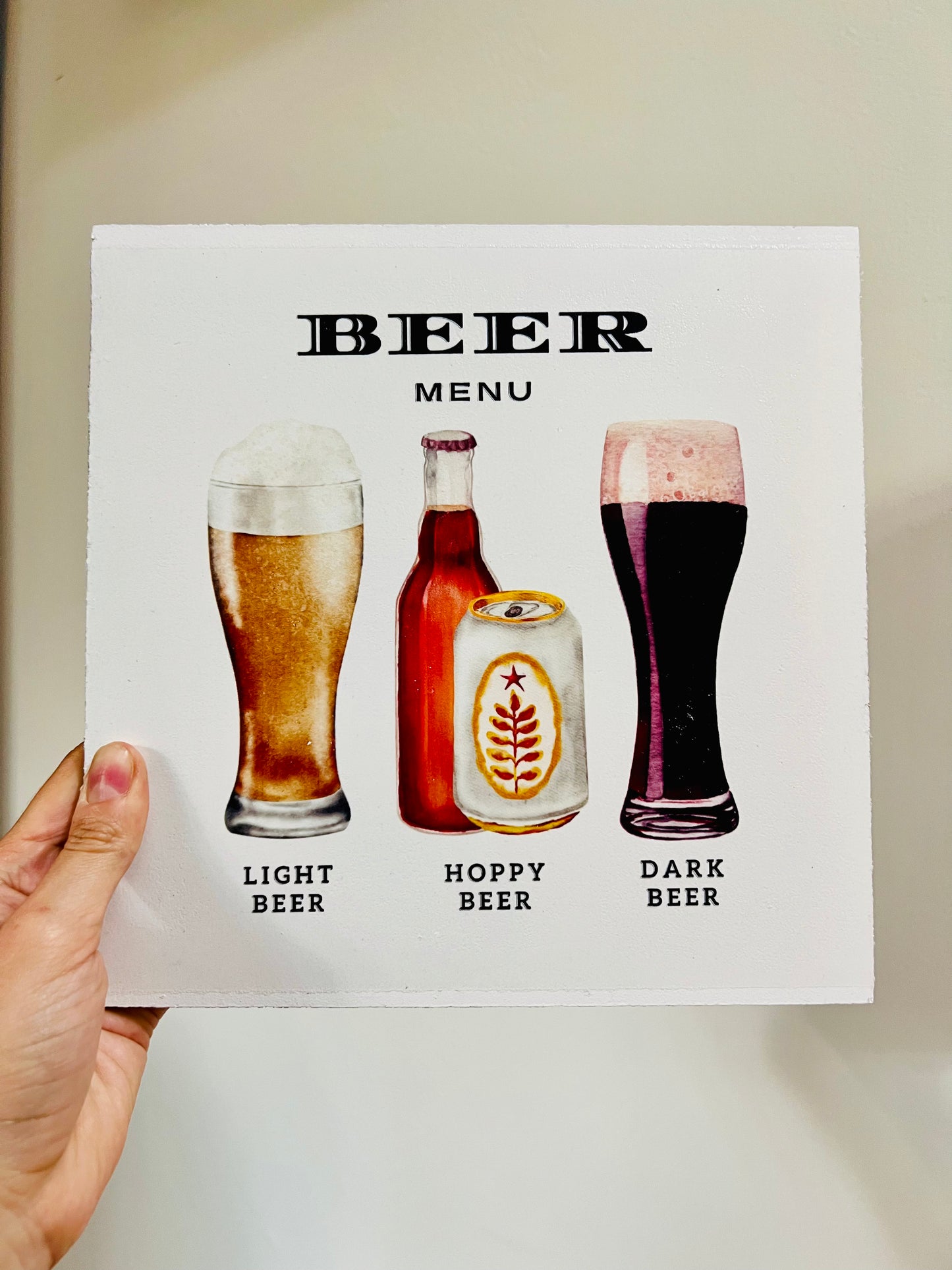 Beer Wood Print