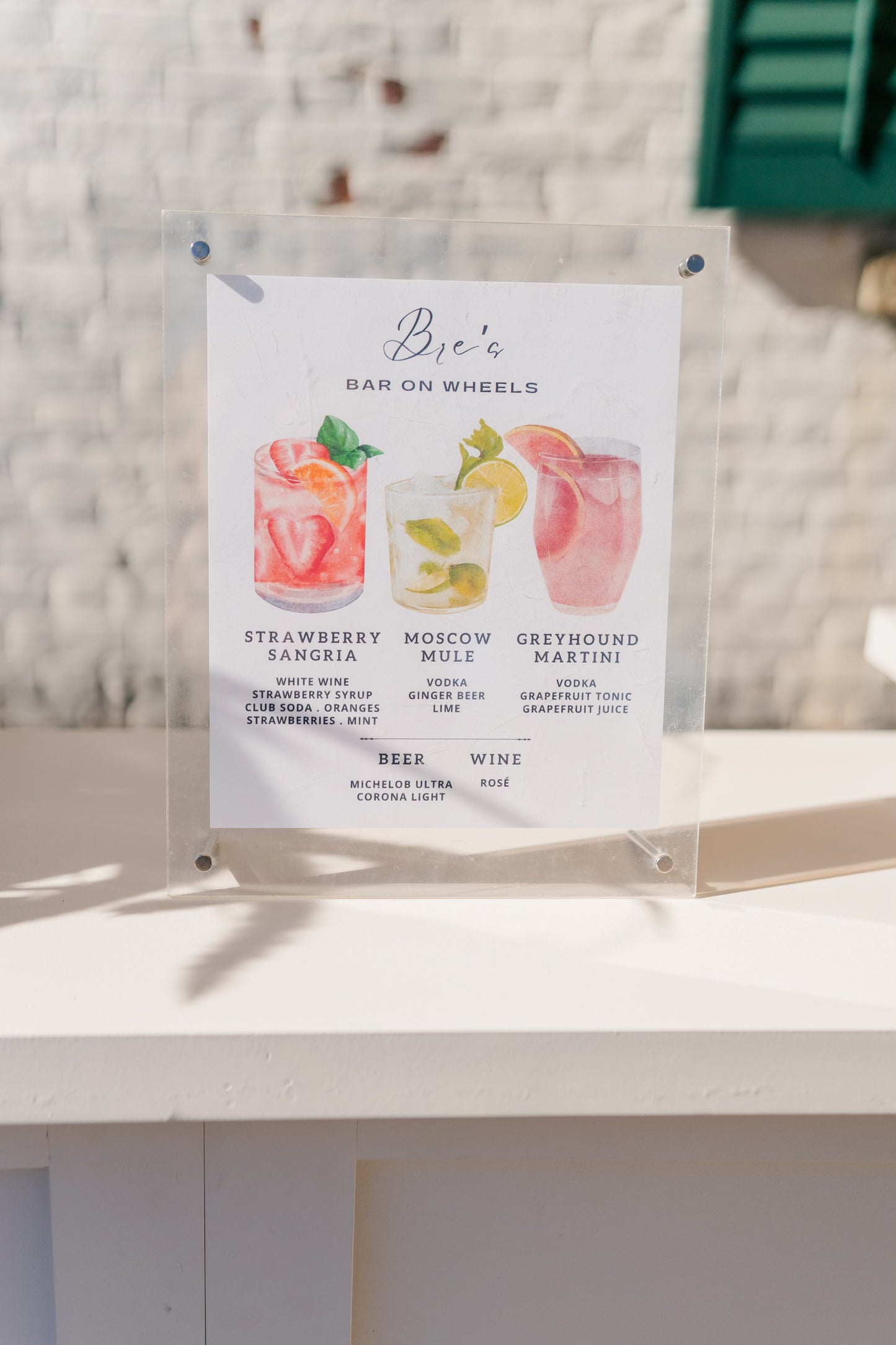 Acrylic Menus | 8x10