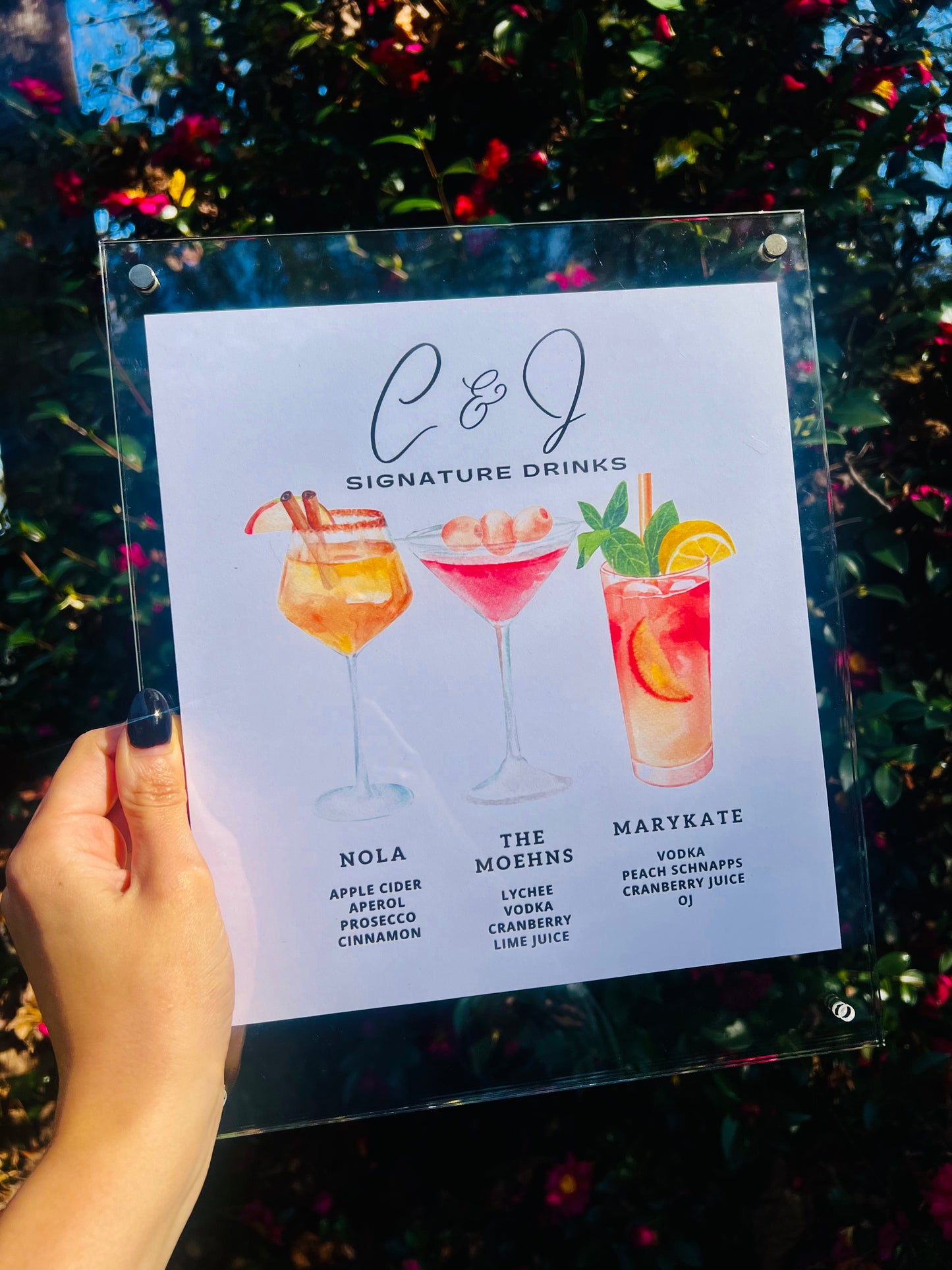 Acrylic Menus | 8x10