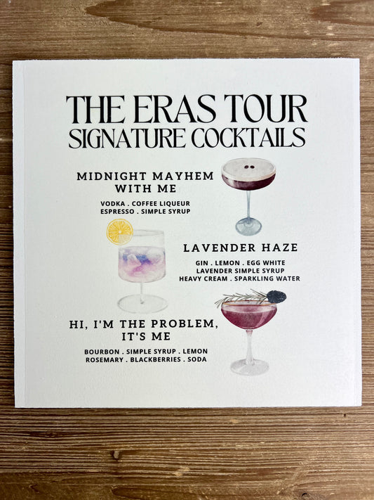 Swiftie Cocktails Wood Print