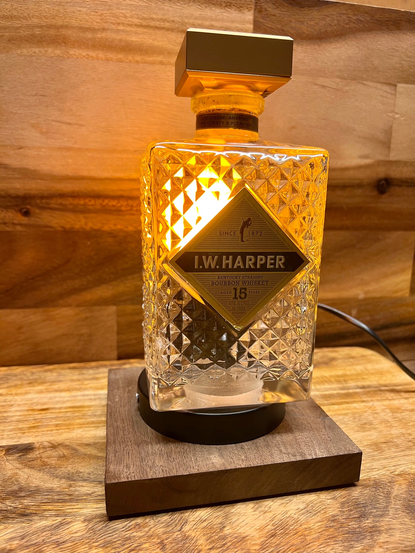 I.W. Harper Bottle Lamp