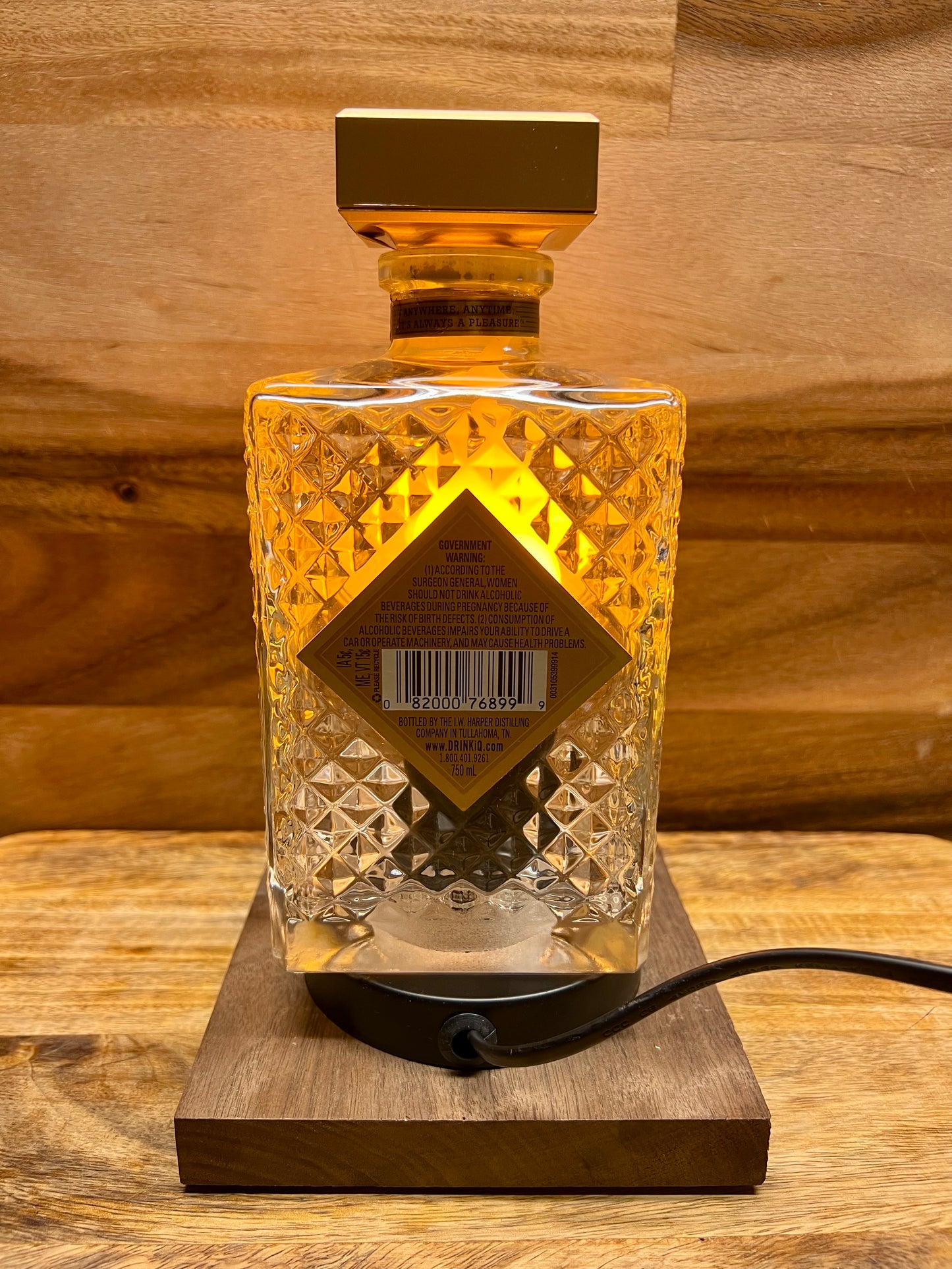 I.W. Harper Bottle Lamp