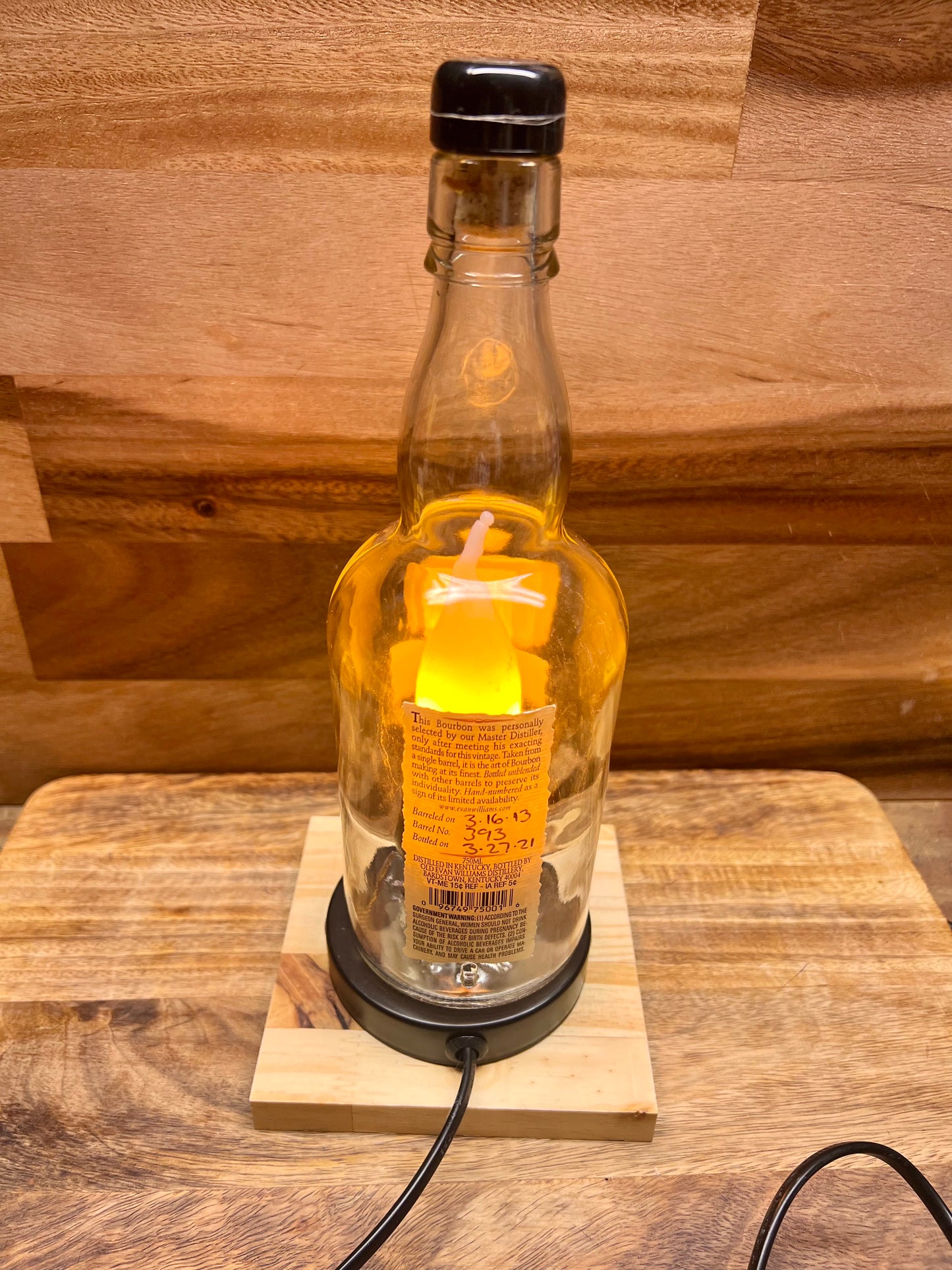 Evan Williams Bottle Lamp