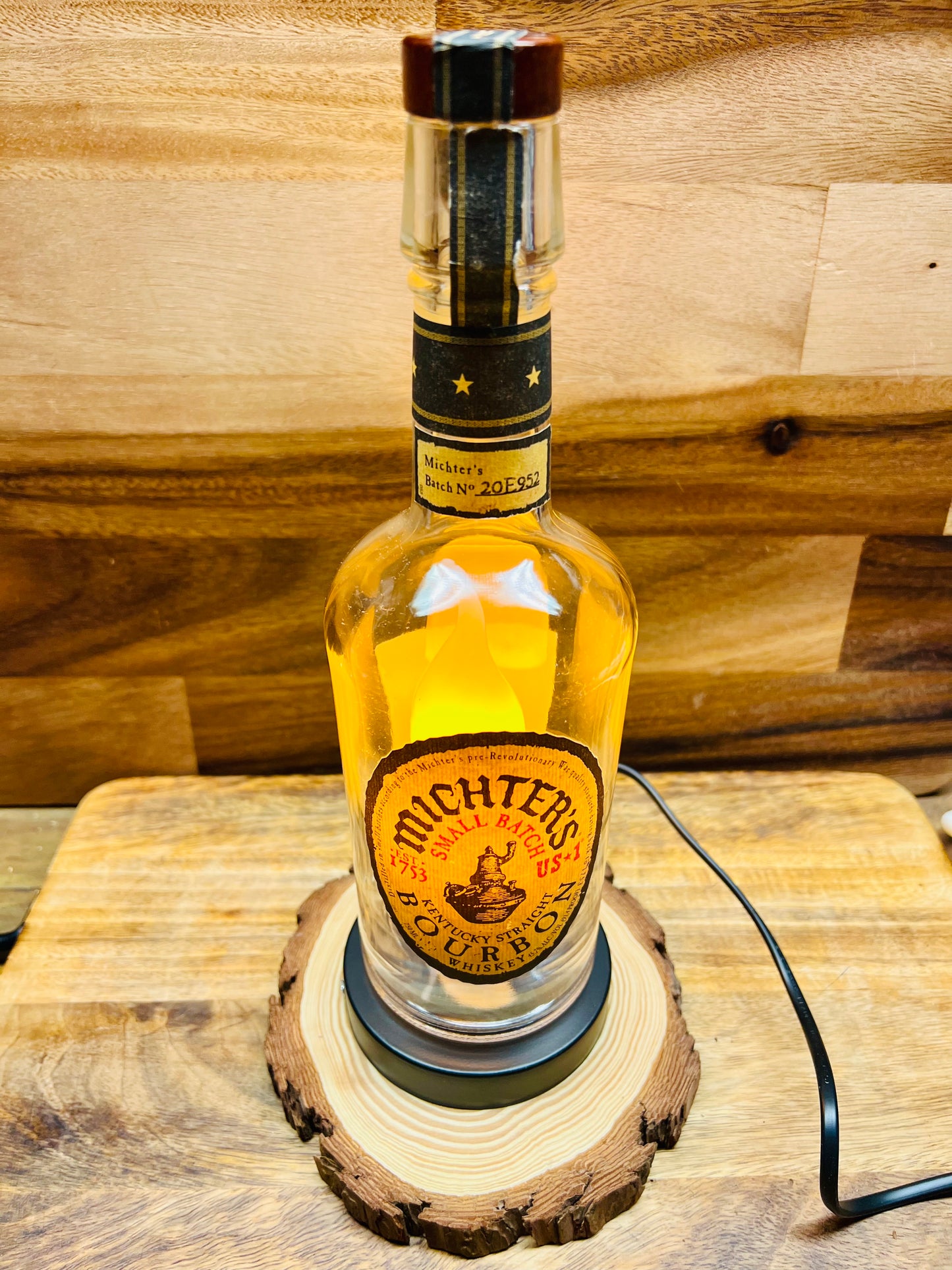 Michter's Bourbon Bottle Lamp