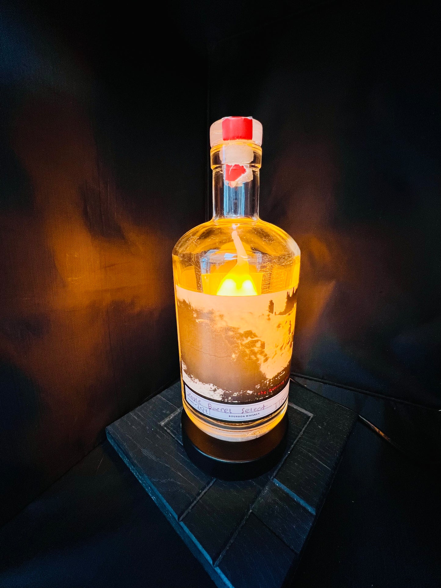 Burning Chair Bottle Lamp
