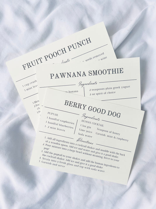 Cocktail Recipe Cards (A-M Only)