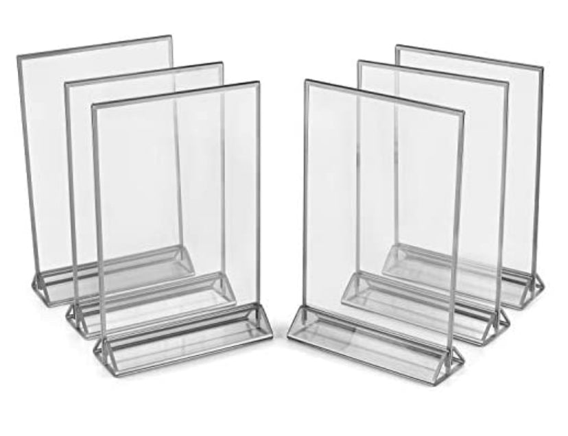 Acrylic Menus | 5x4
