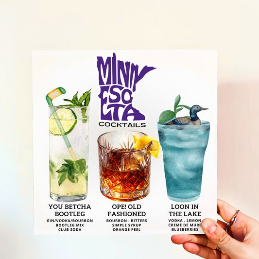 Minnesota Cocktails Wood Print