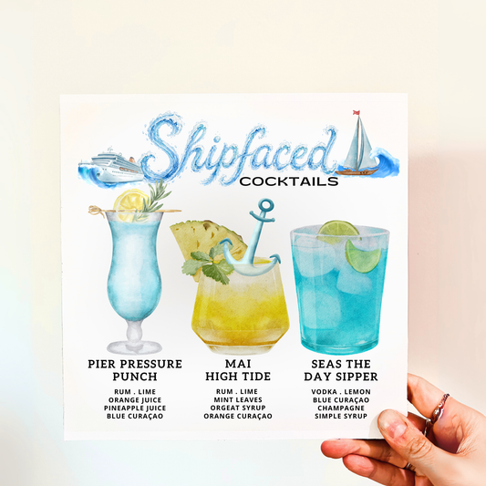 Boats/Cruises Cocktails Wood Print
