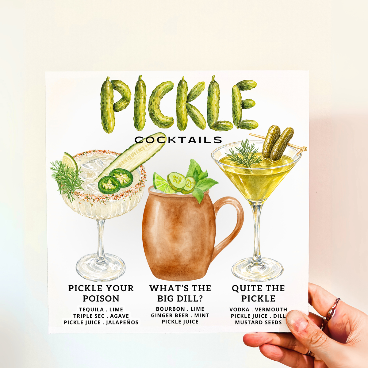 Pickles Wood Print