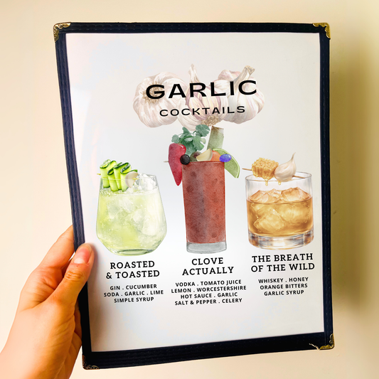 Garlic Restaurant Menu Print