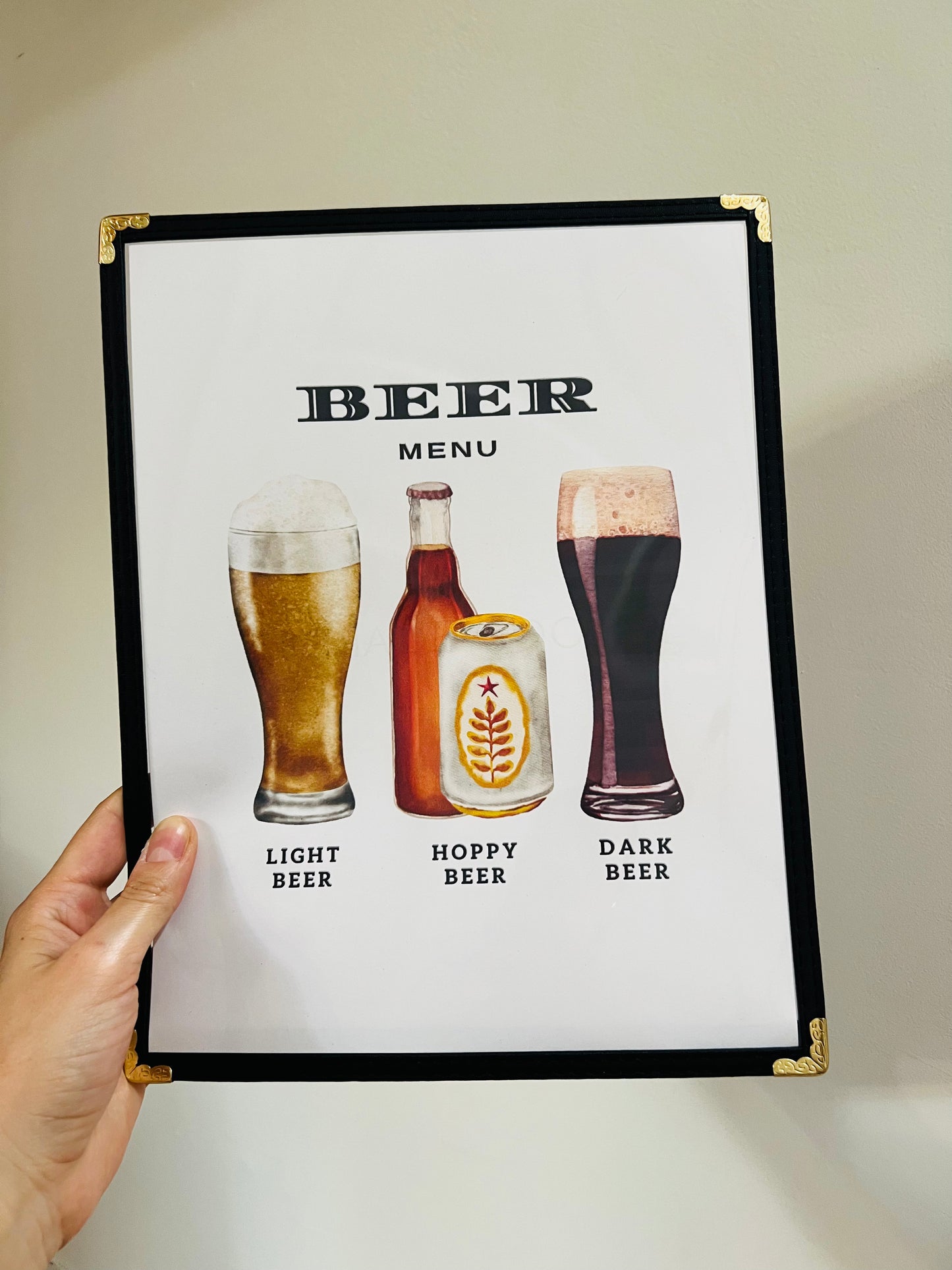 Beer Restaurant Menu Print