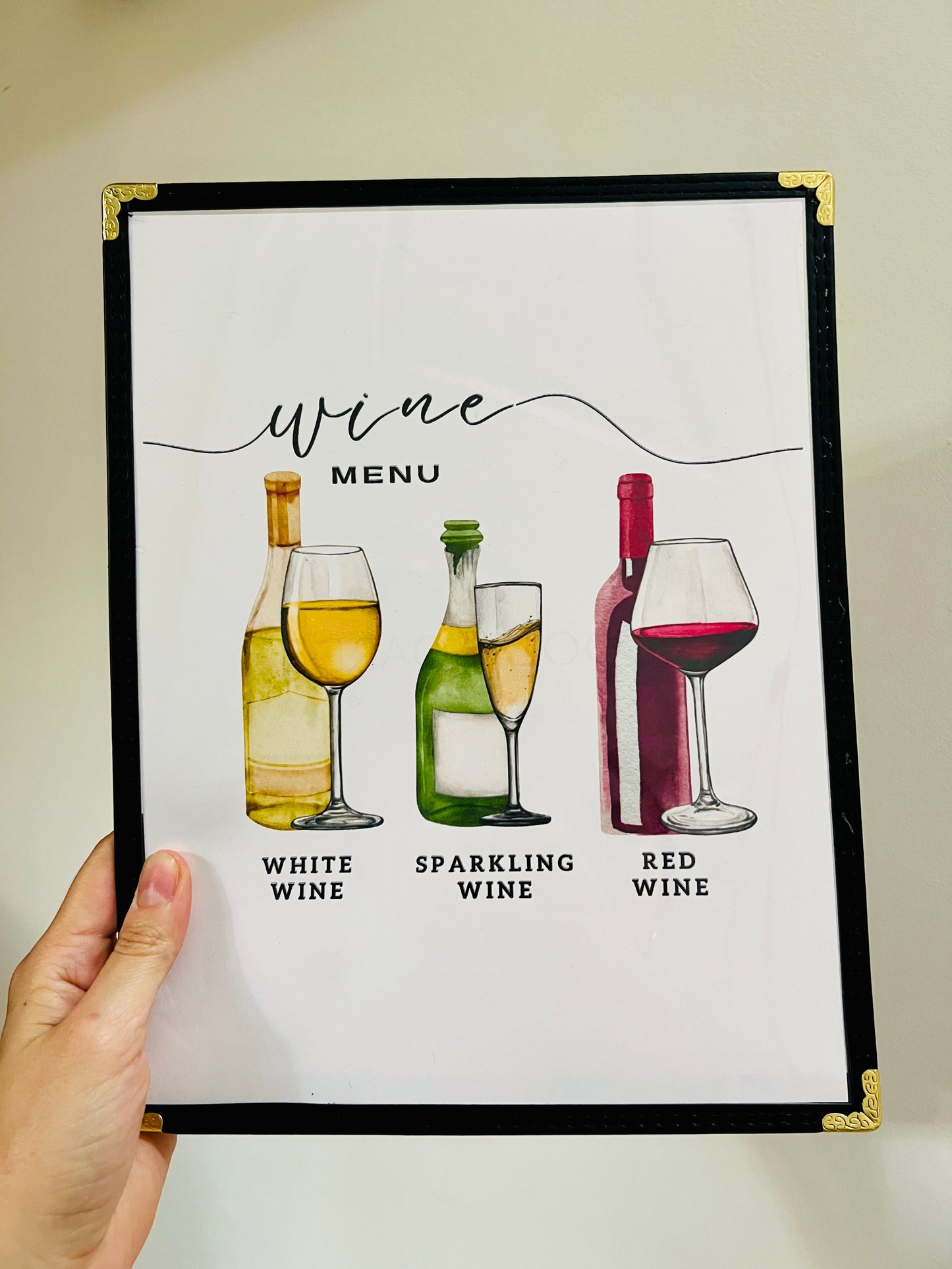 Wine Restaurant Menu Print