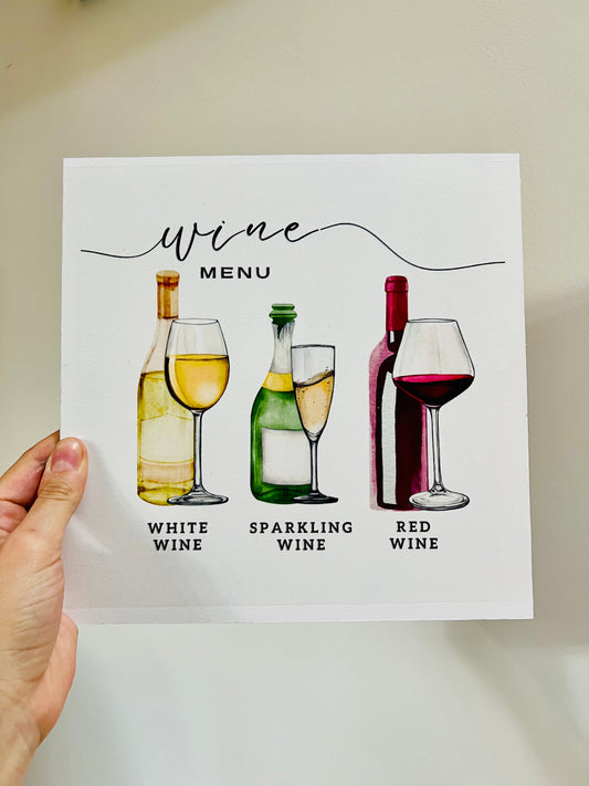 Wine Wood Print