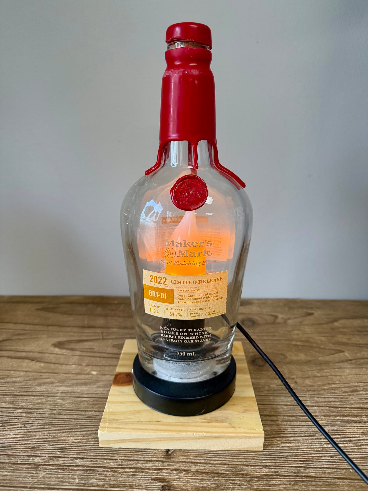 Maker's Mark Bottle Lamp