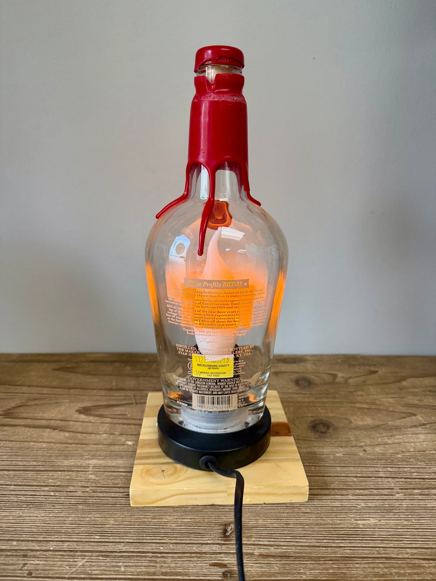 Maker's Mark Bottle Lamp
