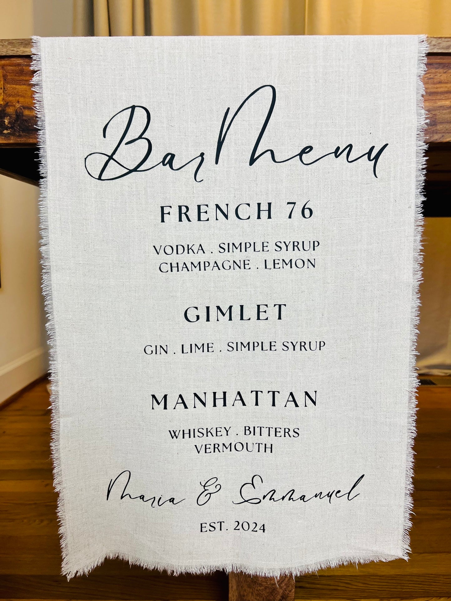 Custom Linen Menu