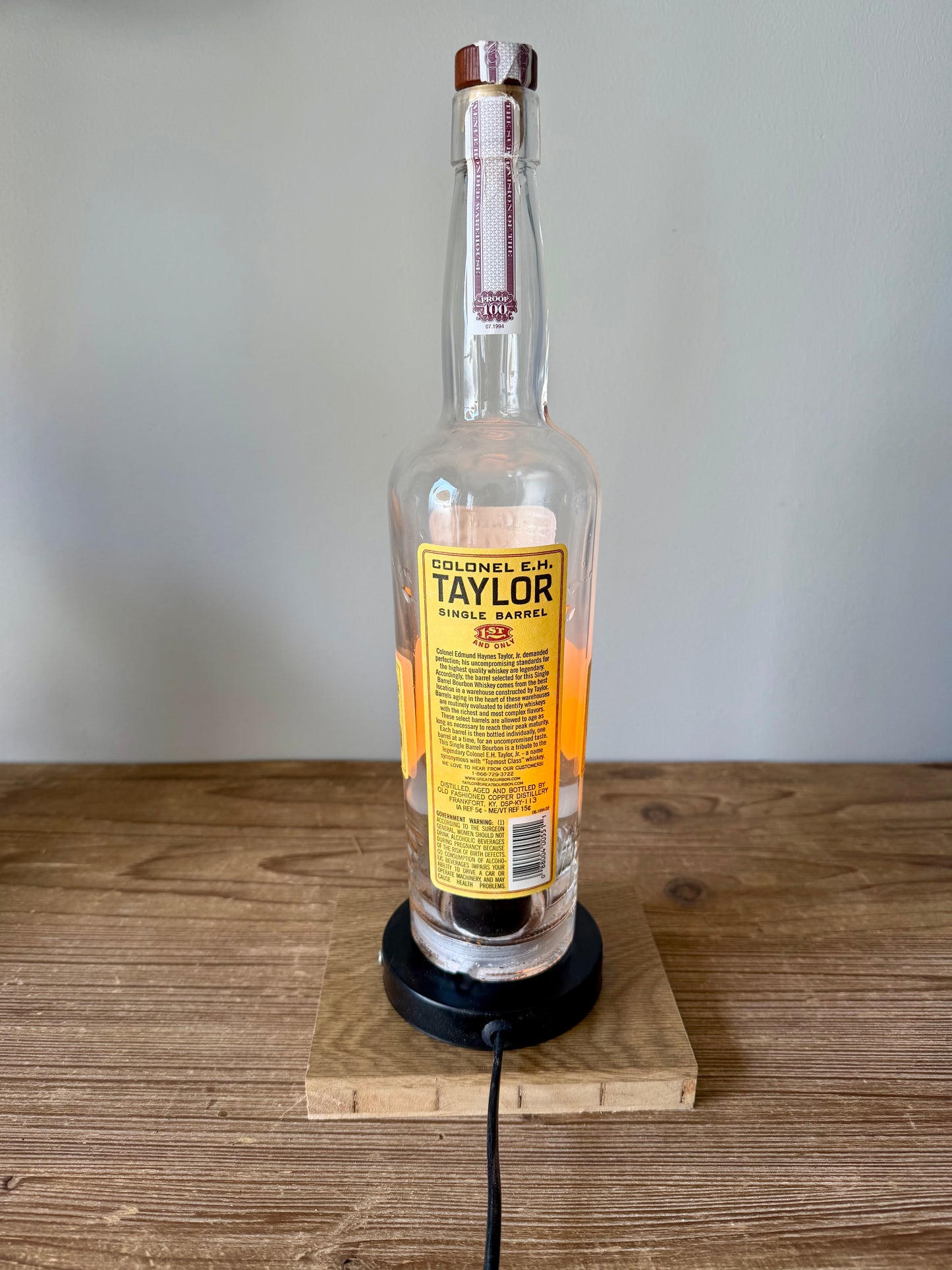 Colonel E. H. Taylor Bottle Lamp