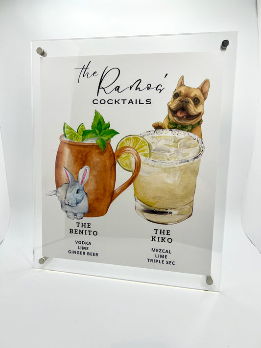 Acrylic Menus | 8x10