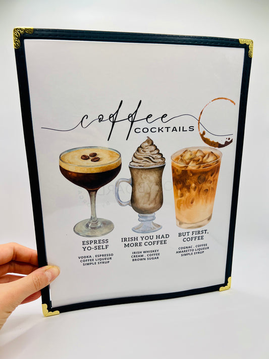 Coffee Restaurant Menu Print