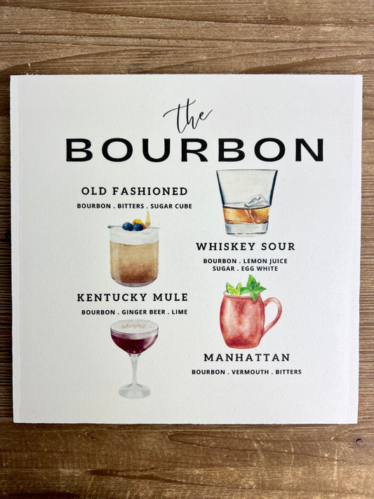 Bourbon Cocktails Wood Print
