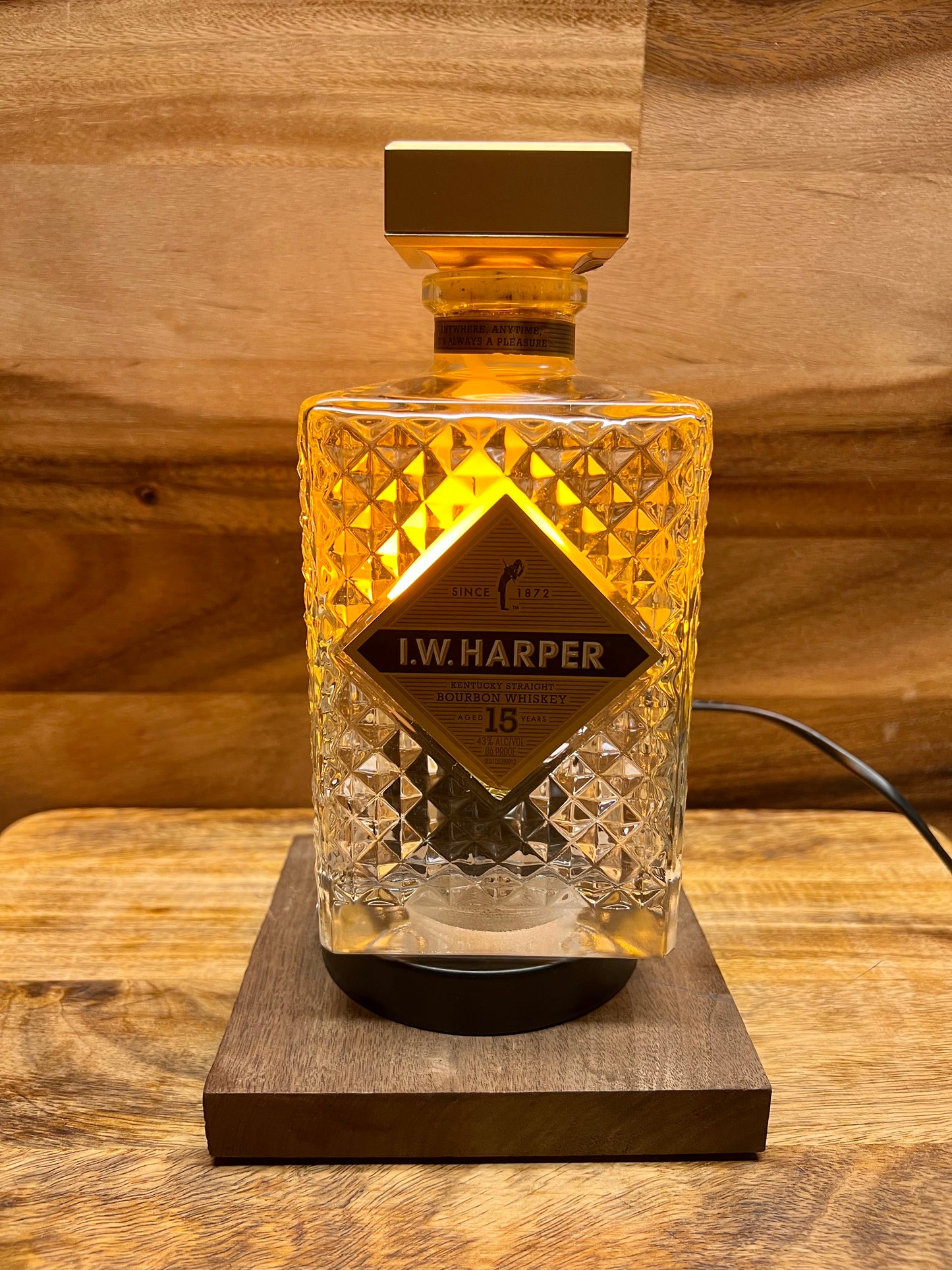 I.W. Harper Bottle Lamp