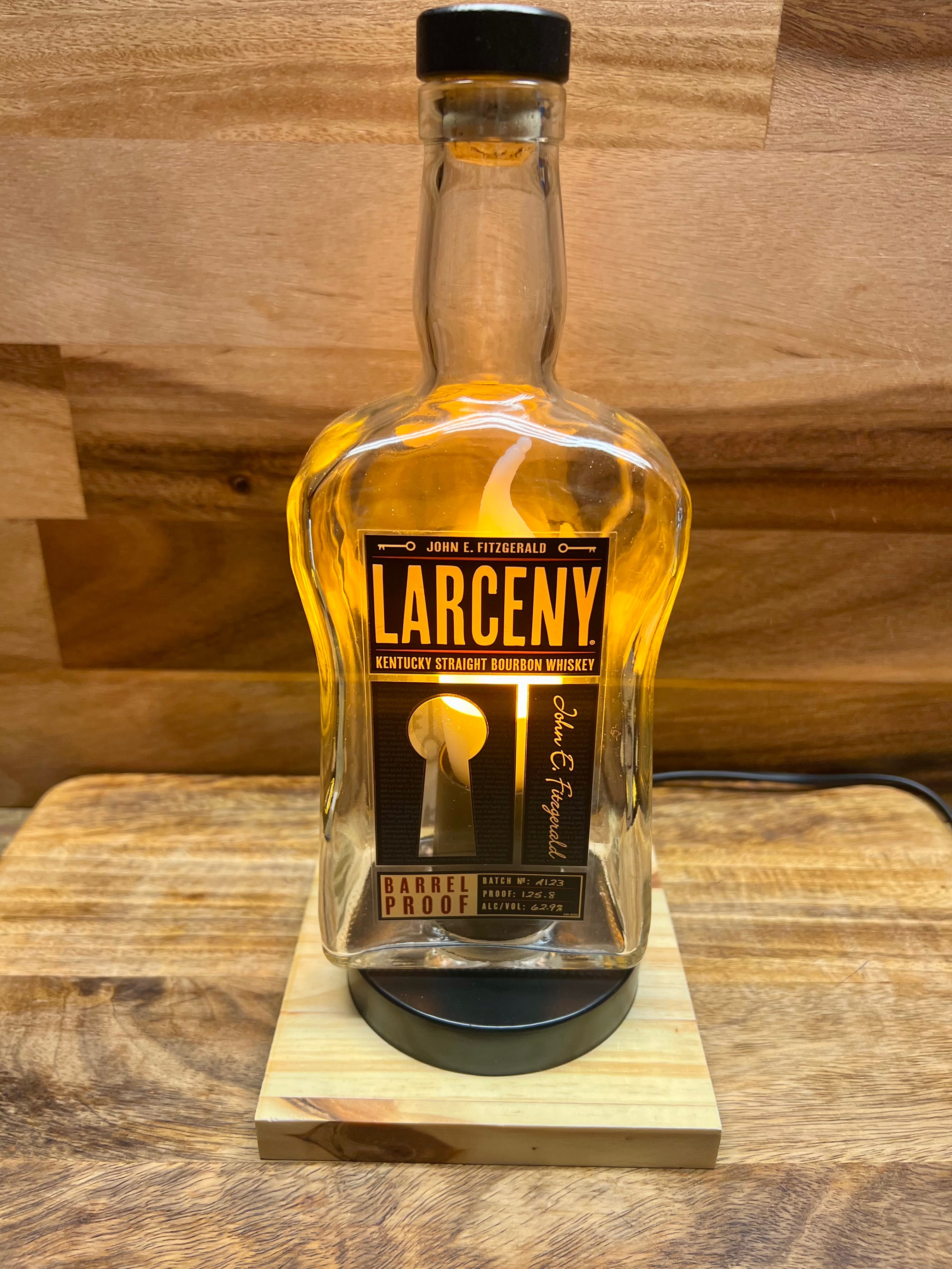 Larceny order Whiskey Bottle Lamp