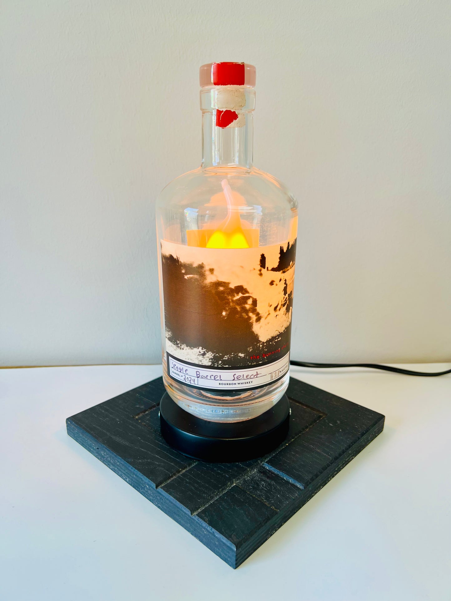 Burning Chair Bottle Lamp