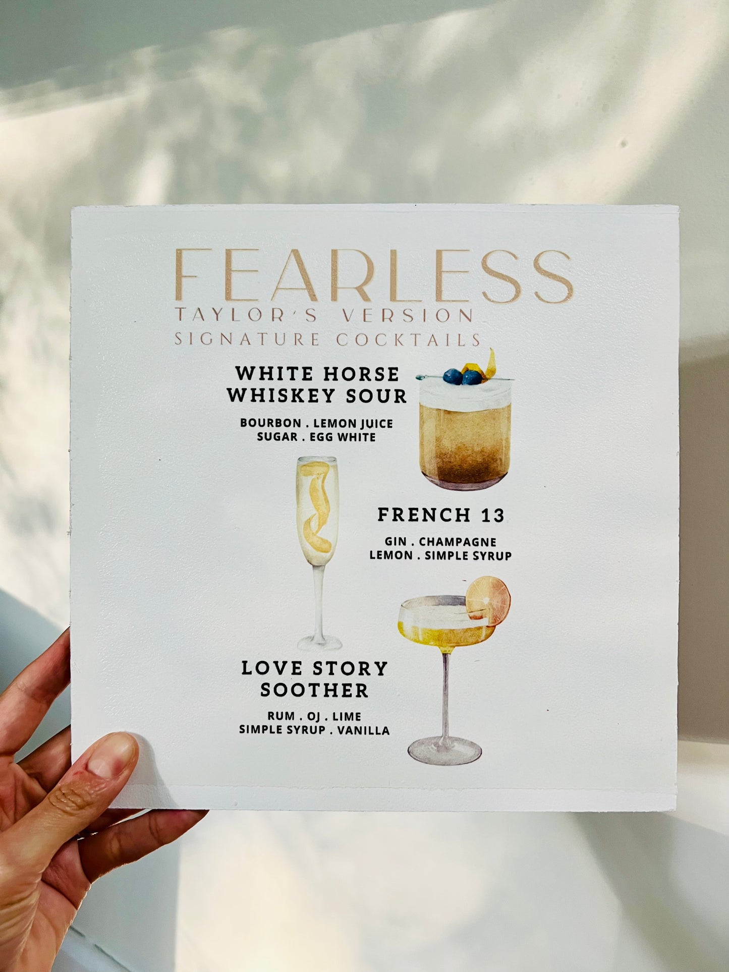 Swiftie Eras | Fearless Cocktails Wood Print