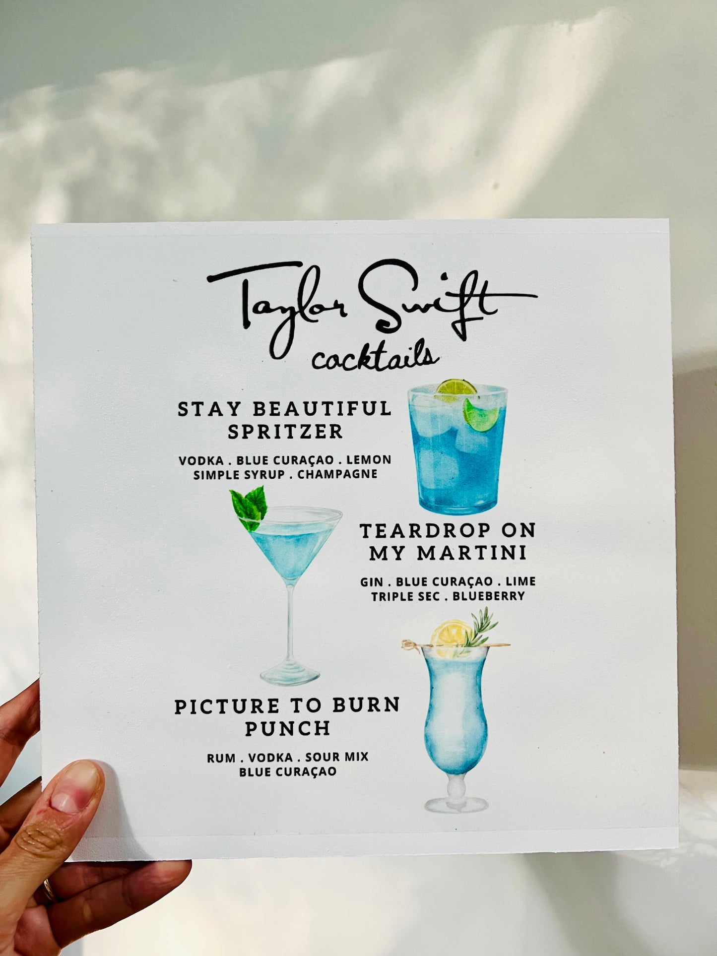 Swiftie Eras | Debut Cocktails Wood Print