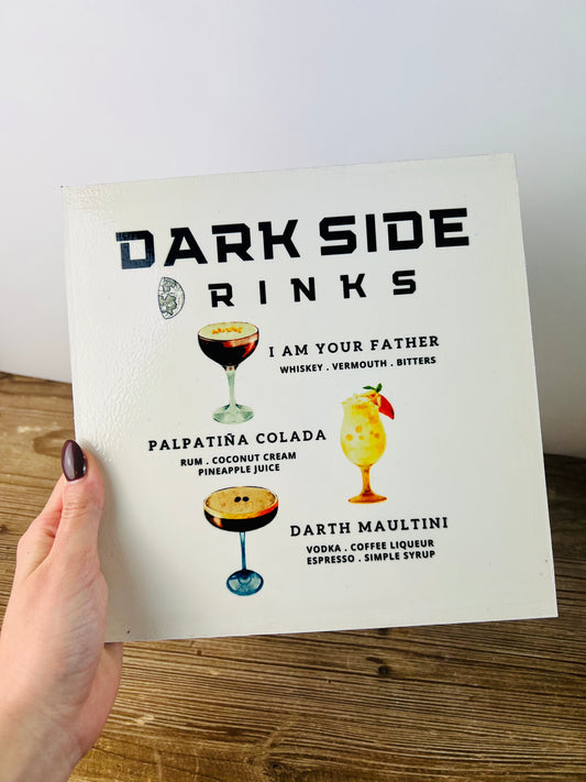 Dark Side Cocktails Wood Print
