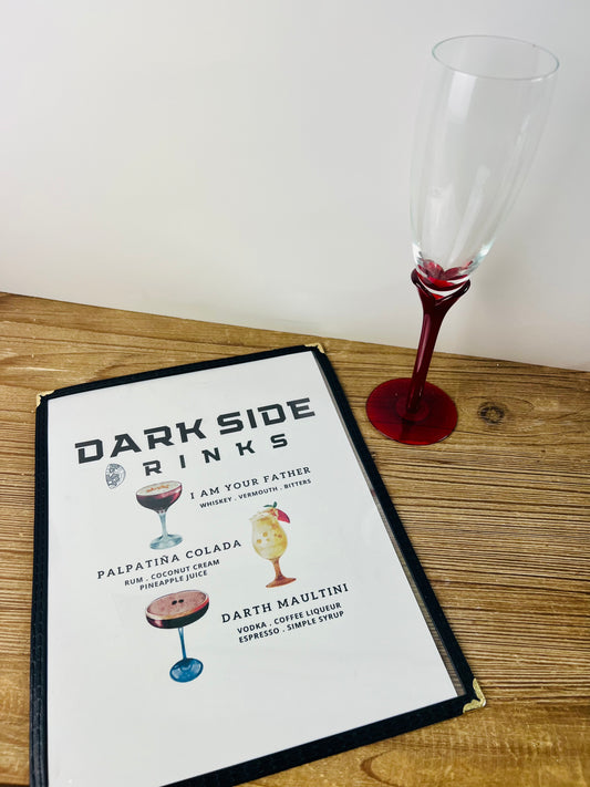 Dark Side Cocktails Restaurant Menu Print