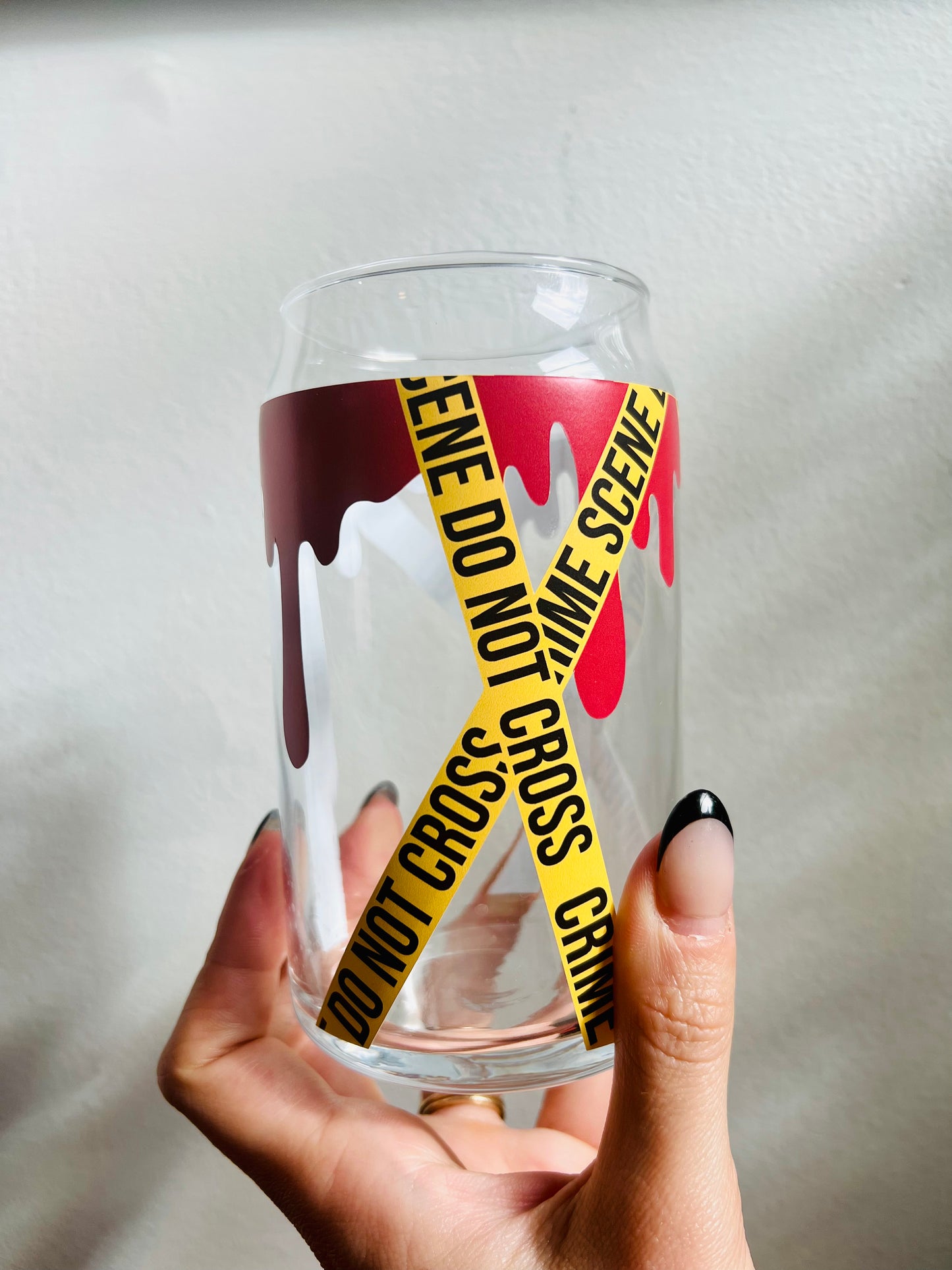 Crime Junkie Glass Cup